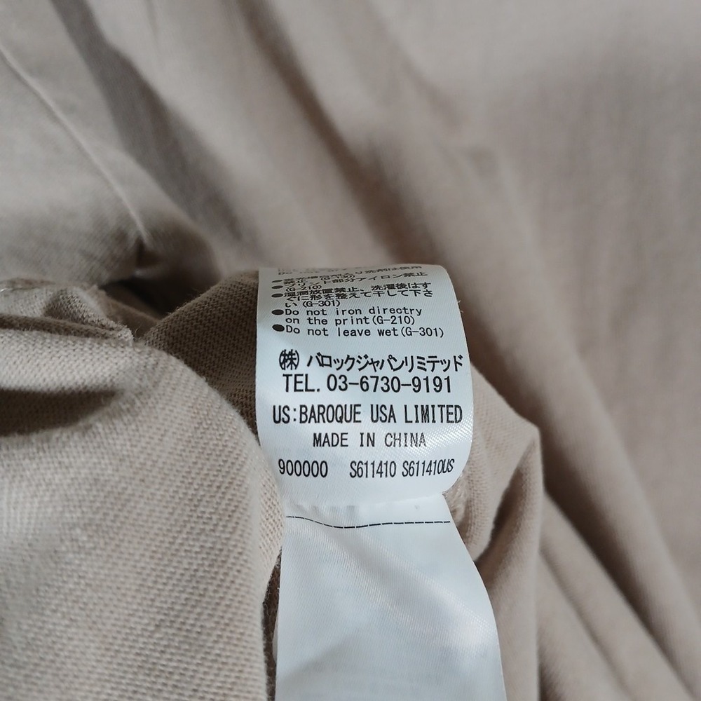 AZUL by MOUSSY Pocket T-Shirt Remember? No Curved Hem Women's Medium Tan Cotton - Picture 9 of 12